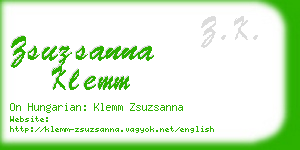 zsuzsanna klemm business card